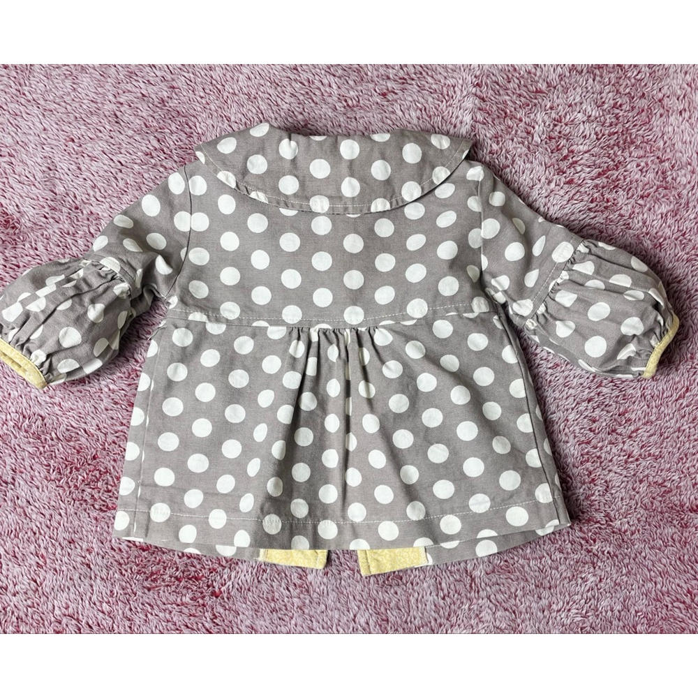 Baby Persnickety Jacket Gray White Polka Dot 18 Months - Picture 9 of 10